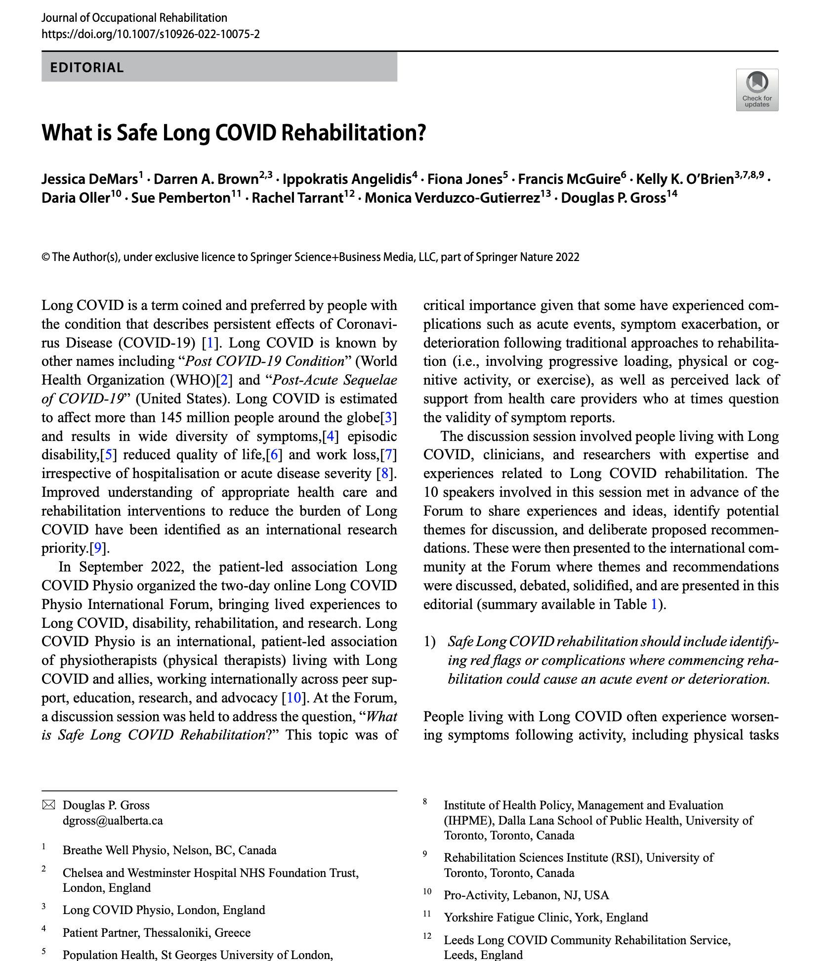 Long Covid: Fizioterápia hozzájárulás a gyógyuláshoz!